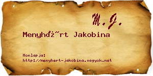 Menyhért Jakobina névjegykártya